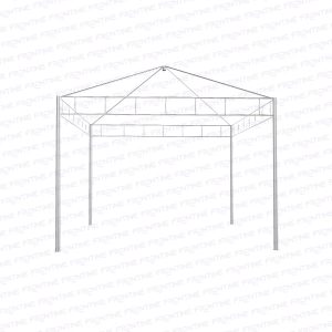 Estrutura Para Tenda Piramidal 4x4m